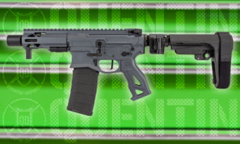 QUENTIN DEFENSE ARQ-15 PISTOL, CHAMBERED IN 300BLK, COATED IN TACTICAL GREY CERAKOTE