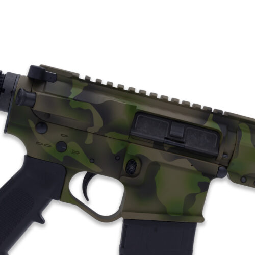 QUENTIN DEFENSE QD-15 BILLET PISTOL AR w/ TRI-COLOR CAMO CERAKOTE